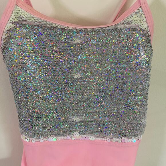 More Than Magic Pink Sequins One Piece Swim Suit - Picture 5 of 7